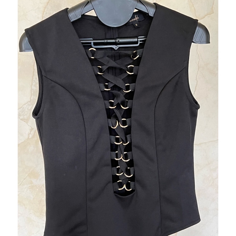 NWOT onTwelfth Chunky Lace Up BodySuit - S - Picture 2 of 11